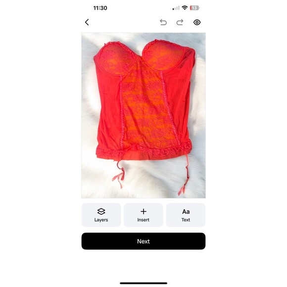 Just Sexy Padded Cup Babydoll And Thong Lace Center Contrast Coral/Orange New 2X - Picture 2 of 7